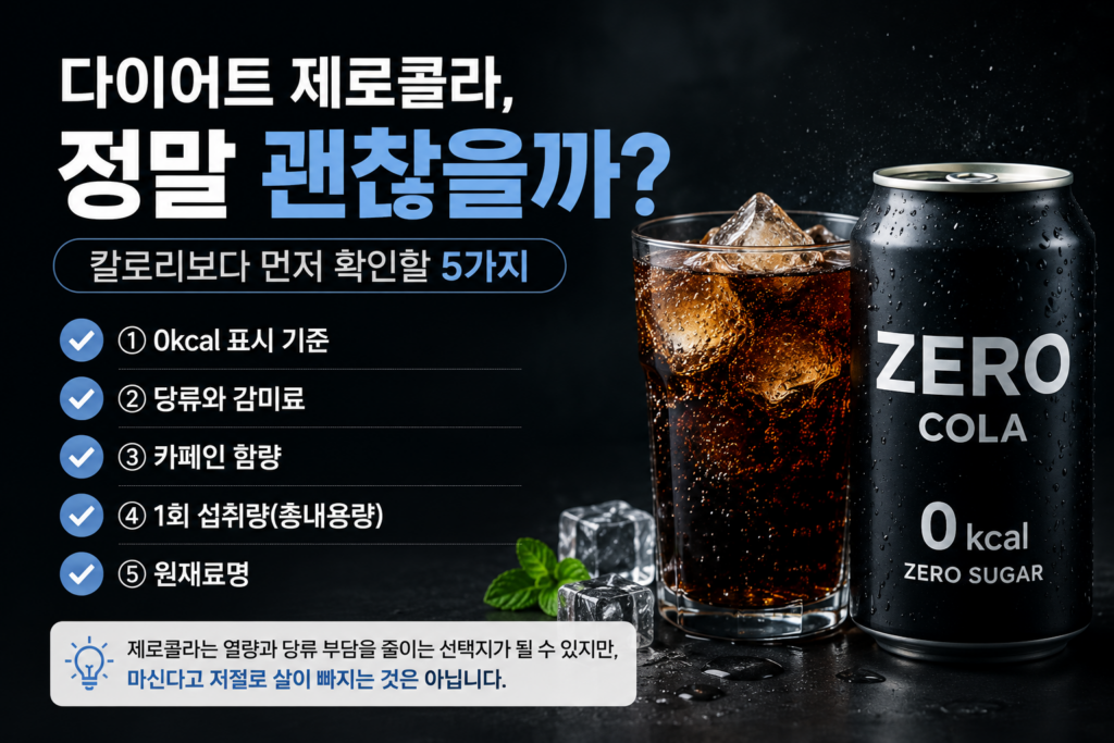 다이어트 제로콜라 구매 전 확인할 5가지를 정리한 대표 이미지