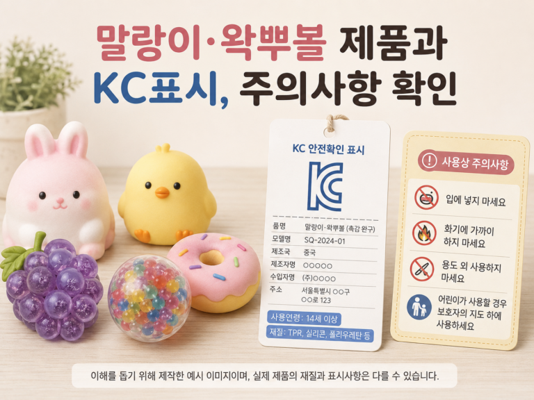 말랑이·왁뿌볼은 안전할까? 유해물질 논란과 KC표시 확인법