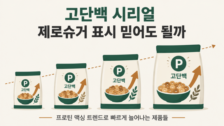 고단백 시리얼 제로슈거 표시 믿어도 될까 대표이미지