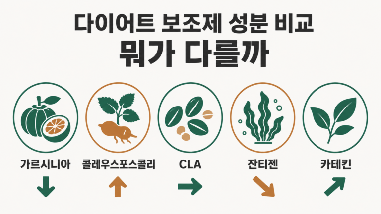 다이어트 보조제 성분 비교 뭐가 다를까 대표 이미지