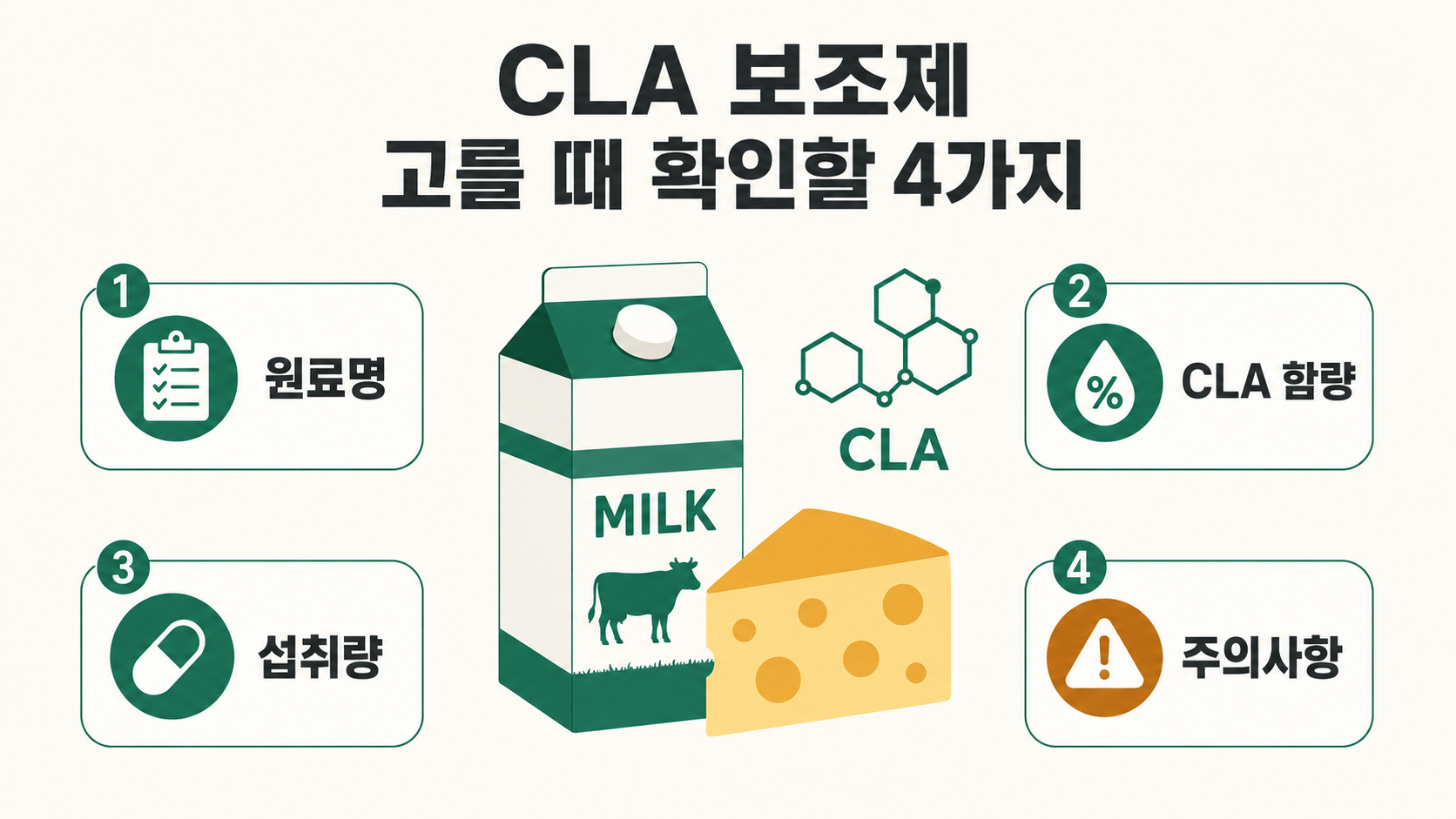 CLA 보조제 고르는법, 고를 때 확인할 4가지 대표 이미지